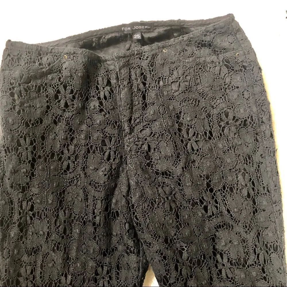 For Joseph black lace pants . Size 25